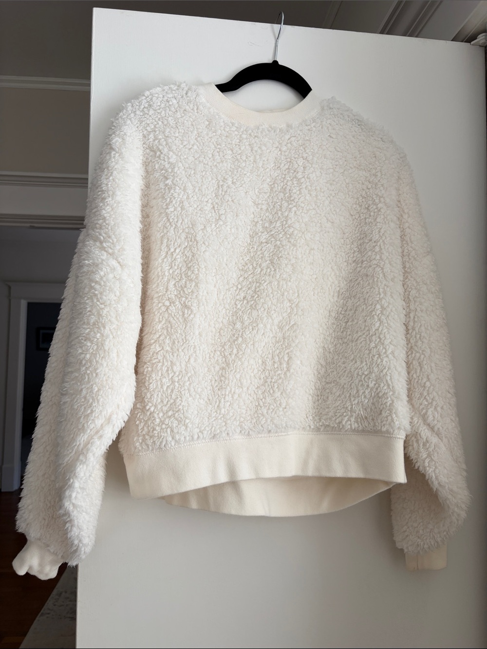 GAP Cream Sherpa Pullover Hoodie